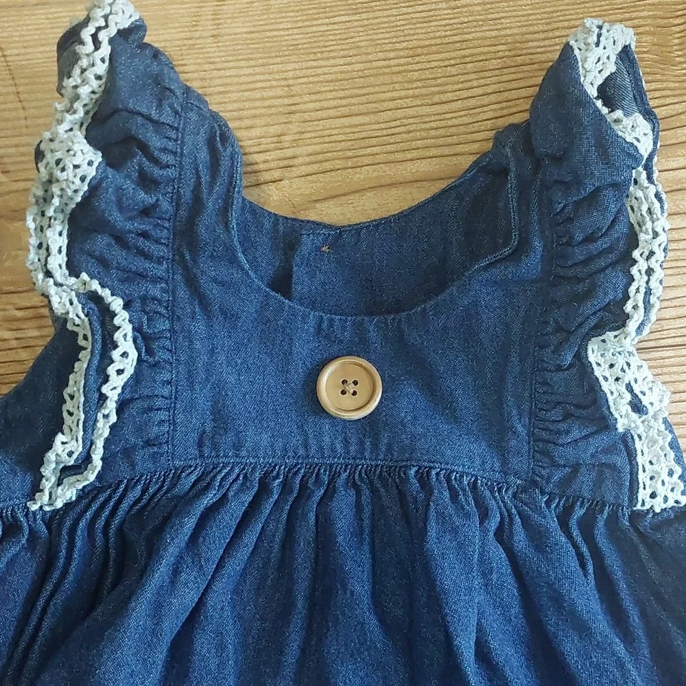 Eleanor Rose Chambray Denim Dress - Picture 2 of 7